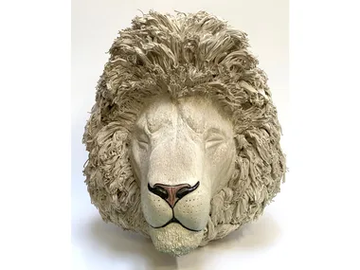 WHITE LION - Ceramic sculpture by Mosche Bianche - view 2